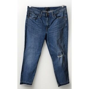 J. Crew Mercantile Raw Hem Cropped Ankle Jeans Women's 29x26